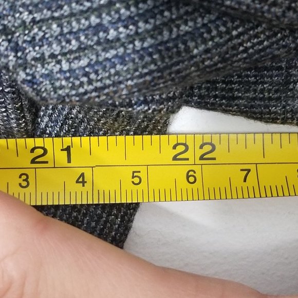 Vintage  Deldicque-Lepoutre Blue Gray Dapper Oversized Plaid Professor Blazer - Picture 13 of 14